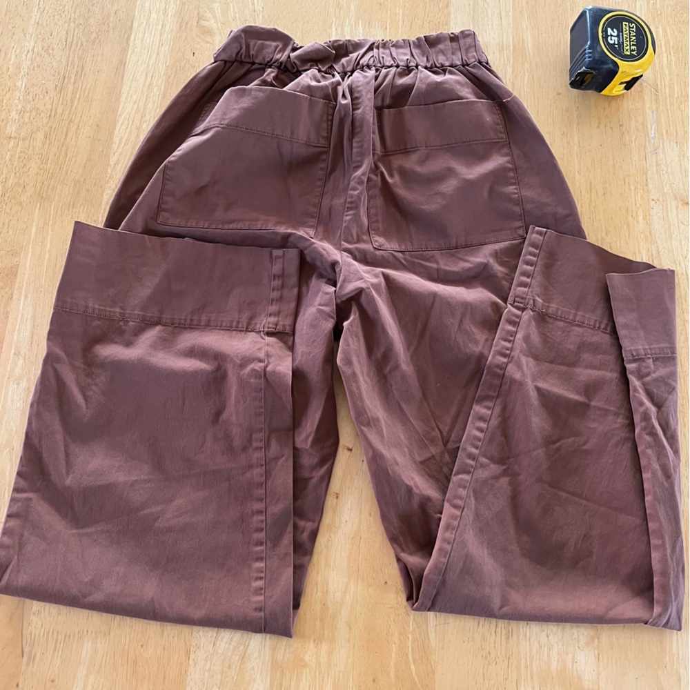 Everlane Rust-Brown Elastic Waist Pants - Picture 5 of 6